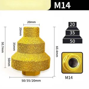 20-35-50mm Diamond Chamfer Countersink Bits M10 M14 Brazed Pagoda Drill Bit Marble Concrete Reamer