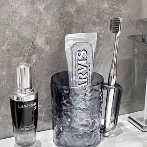 Glacier patterned mouthwash cup household womens brushing and washing cup dental cup mouth cup dental jar large capacity transparent toothbrush holder cup