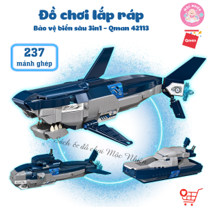 Đồ chơi lắp ráp xếp hình Qman 42113 - Bảo vệ biển sâu (237 mảnh ghép) - Dành cho bé từ 6 tuổi