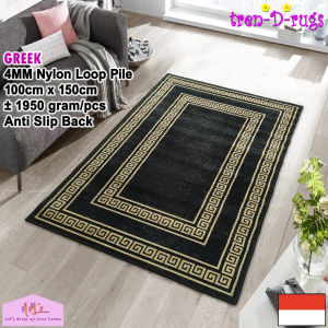 Tren-D-rugs Karpet modern monochrome permadani bulu alas lantai kamar tidur ruang tamu halus anti slip murah 100 cm x 150 cm - NMs