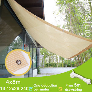 Shatex 85% Shade Fabric Sun Shade Cloth Taped Edge with Grommets Sun-Block Mesh Shade for Pergola Cover Canopy for Patio Backyard Lawn Garden Outdoor Activities Sand