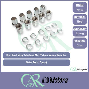 Mur Baut Velg Tubeless Mur Tubles Vespa Satu Set