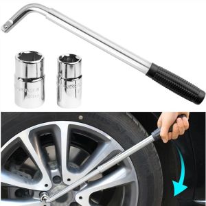 DOOUR 17/19mm Telescoping Lug Wrench With Sockets 21/23mm Lug Wrench Spanner Tools Telescoping Wheel Wrench Car Repair