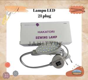 Lampu Mesin Jahit LED 21 Titik magnet (PAKAI COLOKAN) Belalai Magnet Hakatori T21 Plug