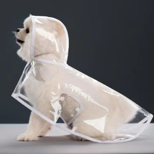 INTOONE Waterproof Dog Raincoat Windproof Transparent Pet Coat for Rainy Days Walking Hooded Pet Poncho Small Medium Dogs