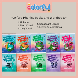 Oxford Phonics World 5 Reading Books + 5 Workbooks Set for Children (10 books/set)
