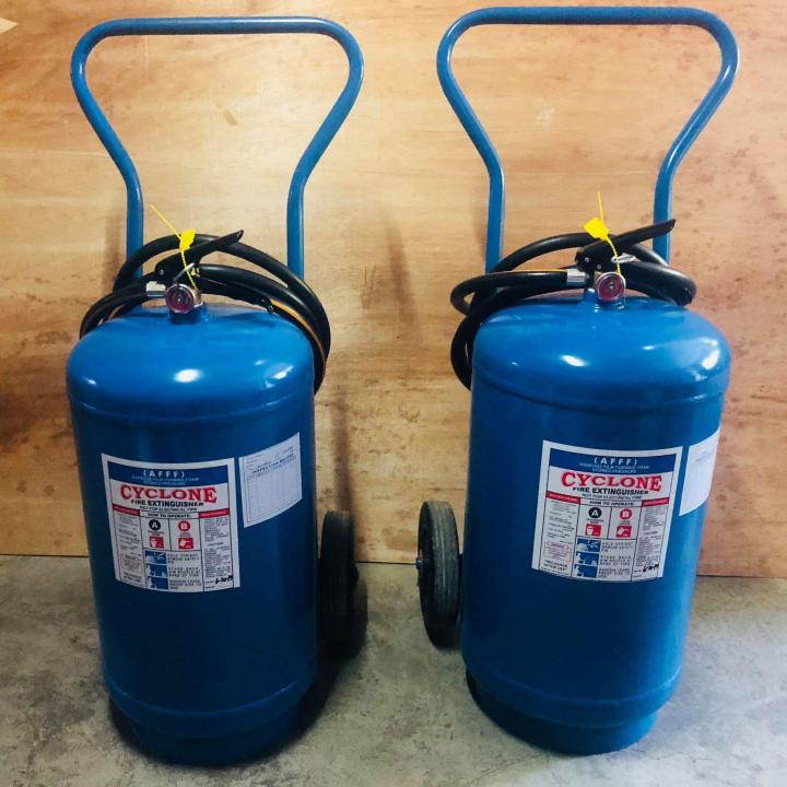 Fire Extinguisher AFFF 50lbs Liquid Foam 50 lbs Wheel Type CYCLONE