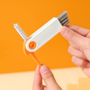 3 in 1 Multifunctional Kitchen Mini Cup Glass Cover Cleaning Brush Tool