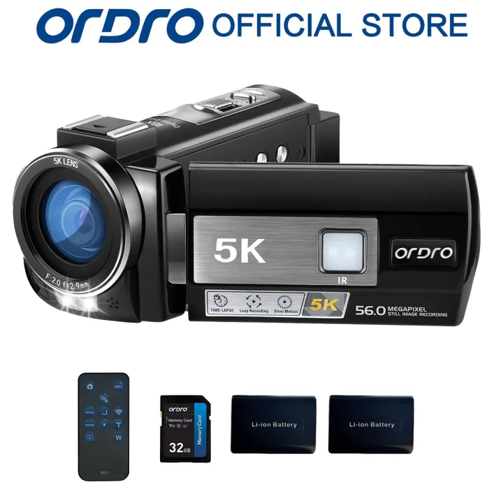 Chero Camera ORDRO AE20 5K Video Camera Camcorder 48MP UHD Wifi IR Night Vision ...