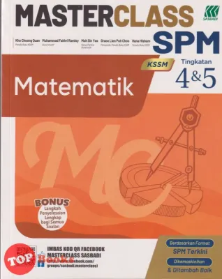 [TOPBOOKS Sasbadi] Buku Rujukan : Masterclass SPM Tingkatan 4 & 5 KSSM (2025)