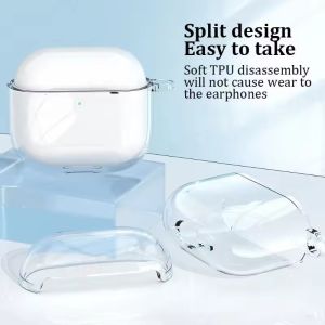 Shock-Absorbing Transparent Soft TPU Case for AirPods 4/5 Easy to Carry