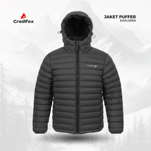CREDIFOX Jaket Gunung Gorpcore puffer EXPLORER Zipper YKK - Jacket Gelembung Bahan Cire