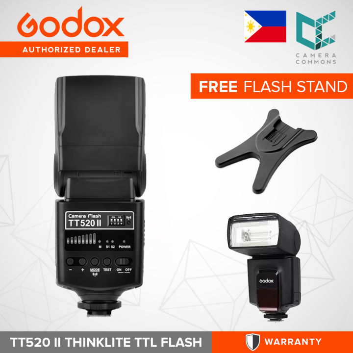Godox Thinklite Camera Flash TT520II with Build-in 433MHz Wireless ...