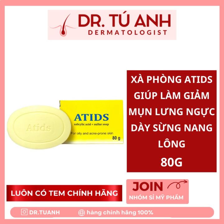 Xà phòng Atids 80G Da Liễu - Xà phòng giảm mụn lưng ngực - giảm dày ...