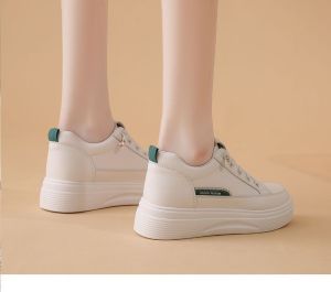 Yuechen inner height increase white shoes womens 2024 new summer versatile thick-soled muffin small womens shoes casual board shoes