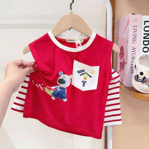 [9-17kg] Bộ ba lỗ thun lạnh Minky Mom mặc hè mịn mát cho bé trai bé gái