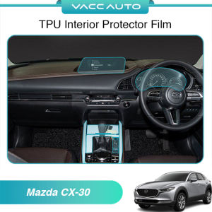VACC AUTO Transparent TPU Interior Protector Film Full Set Scratch Resistant Protective Film For Mazda CX30 CX-30 DM 2020-2024 Car Accessories