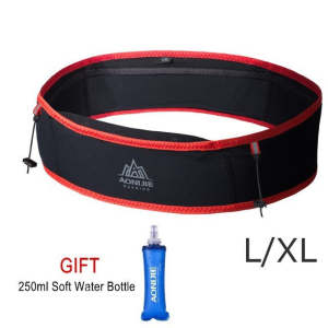 Aonijie SLIM WAIST BELT L/XL With Soft Flask 250ml - BLACK RED