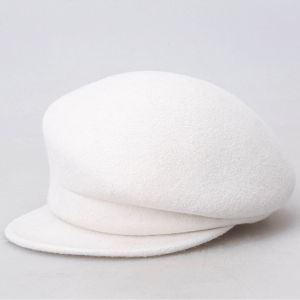 Ins Japanese style Women Hats Wool Felt Newsboy Cap Wide Brim Visor Cap Octagonal Military Peaked Cap Female Berets Winter