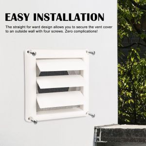 COUPLECOL Grille Covers Exhaust Vent Cover Plastic Material Weather Resistant Dryer Outlet Cover Mesh Screen Durable Air Shutter Vents House Outside