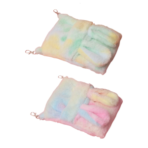 Có thể đảo ngược flannel đường tàu lượn Snuggles Giường treo nơi trú ẩn cho lồng Comfort ấm áp Túi Ngủ Dễ dàng cài đặt