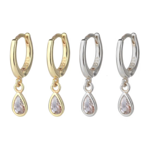 Delicate Water Drop Earrings Elegant Ear Studs Alloy Texture Fashion Date Earrings Perfect for Work or Social Gatherings