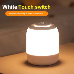 Bedroom LED night light touch light desk lamp bedside lamp 3-color touch dimming sensor bedroom lamp portable desk lamp childrens gift lamp