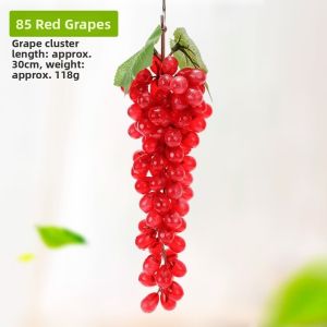 MIRELINA Realistic Artificial Grapes Bunches Decorative Green Grass Artificial Faux Fruits  Simulation Fake Grape Bundles Table Decoration