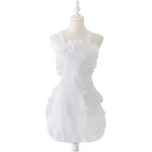 SIMPL with Pockets Sweet Heart Apron Oil-Proof Waterproof Ruffle Apron Fashion Anti-Fouling Kitchen Cooking Apron Kitchen