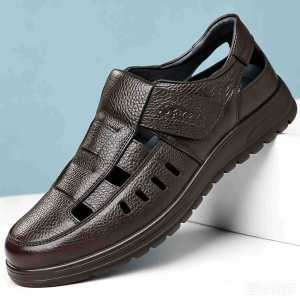 Free Shipping Summer MenS Sandals Non-Slip Breathable With A Soft Sole Featuring A Hollow Design Suitable For Driving And Outdoor Wear