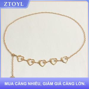 【ZTOYL】 Harajuku Punk Mặt Trăng Kim Loại Thắt Lưng Phụ Nữ Cổ Điển Punk Gothic Mặt Trăng Mặt Trời Cao Eo Chuỗi Thắt Lưng Mặt Dây Chuyền Thắt Lưng Nữ