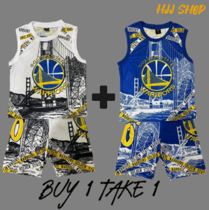 BUY 1 TAKE 1 - Terno Jersey Basketball Jersey Shorts for Kids Boys style Printed Shirt ( WHITE/BLUE )