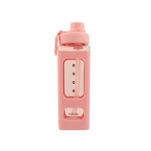MPBTL008 Botol Minum Plastik Cantik Air Comel Anak Sekolah Korea Square Bear