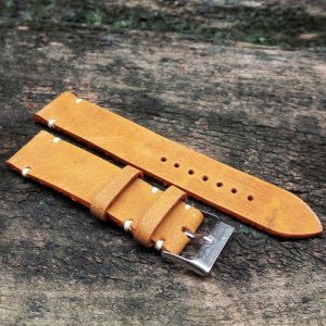 Tali Jam Kulit 20mm Selapis Warna Tan Garansi 1 Tahun