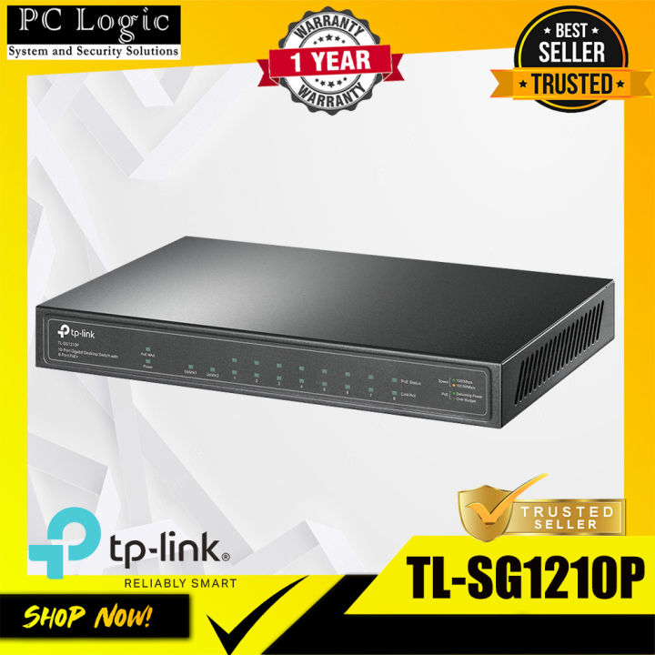 Tp link tl sg1210p 10 port gigabit desktop switch 8 port poe 1