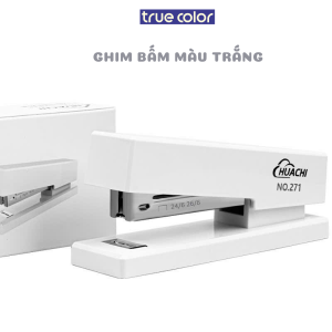 Dập ghim Huachi cho học sinh văn phòng ghim bấm giấy màu pastel vỏ nhựa Dập ghim học sinh nhỏ gọn tiện lợi chất lượng cao