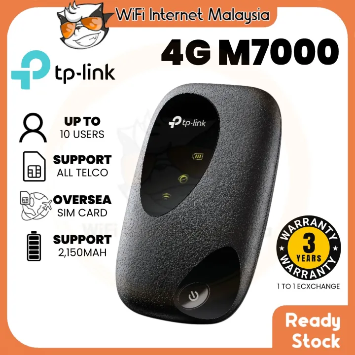 TP-LINK 4G LTE Mobile Wi-Fi M7000 MiFi SIM Card Pocket Router MOD Support All Telco Unlimited WiFi TPLINK