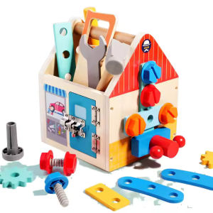 Kids Toys I Wooden Tool Box Set I 32 pieces I Educational Toy I Kids Tool Basket I SG Ready Stock