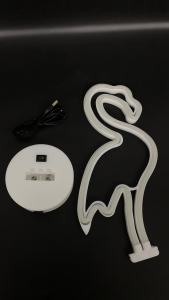 Night Light With Base Green Bedside Lamp Battery Operated For Bedroom Usb For Room Neon Modern Led Table Flamingo Cactus Cute For Kids Kids Decorative Lights Bedroom Lamps