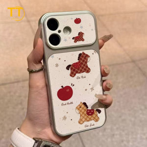 Tri-Town Luxury Lychee Leather Case For iPhone 17 16 15 11 12 13 14 Pro Max Hard Back Cover Skin Feel Casing with Phone Strap #EV24