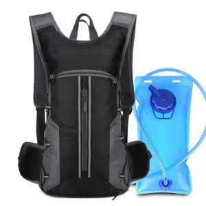 JDEX Cycling Backpack + Hydration Bladder 2L Large Capacity Waterproof Expandable Helmet Holder/Cycling Helmet Storage