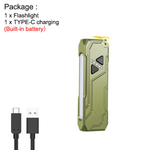 Asafee DT009 15 Modes EDC Flashlight RGB Side Light Type-C Rechargeable Mini Pocket Torch with UV Light for Camping and Daily Carry