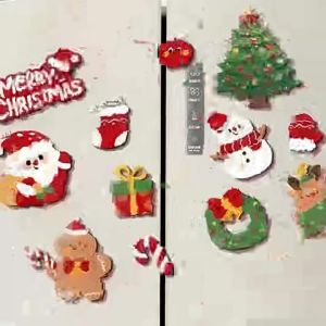 Sticker Nam Châm gắn tủ lạnh Chủ đề Noel Giáng sinh Hotrend Decor Tủ / Kệ Bếp trong cửa hàng