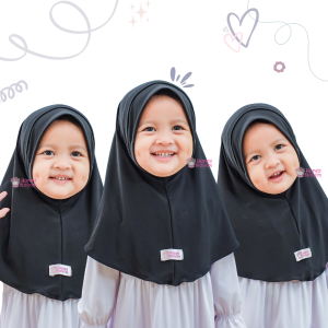 Honey Blossom – Kerudung Anak Malay Mazaya Perempuan 0-7 Tahun Jersey Import Korea