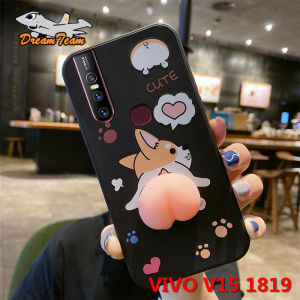For VIVO V15 1819 Phone Case New Design Reduce Pressure Toy Comics Crayon Shinchan Shinnosuke Corgi Softcase Silicone TPU Anti-drop Casing Cover for Boy Girl