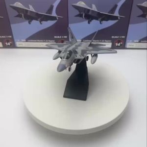 1:100 1/100 Scale F22 Stealth Raptor Fighter F-22 Plane Diecast Metal Airplane Finished Static Plane Model Toy Collection Gift