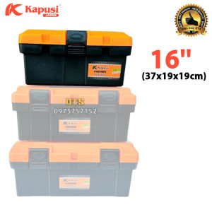 Hộp đựng đồ nghề thùng dụng cụ chính hãng Kapusi đủ size 16/18/20 - Hộp đựng dụng cụ đa năng cầm tay nhựa ABS cơ khí máy móc