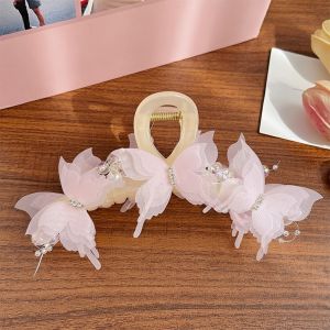 BW-C1384 Jepit Rambut Wanita Motif Kupu Kupu Mutiara Jepitan Butterfly / Hair Claw Jeday Rambut