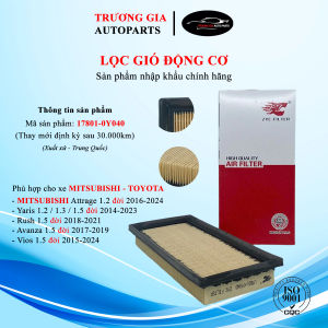[ZYC] Lọc gió động cơ TOYOTA Vios Yaris Rush - MITSUBISHI Attrage Mirage (Mã: 17801-0Y040)