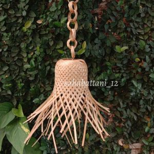 Kap lampu gantung bambu / lampion hias bambu krongso retro